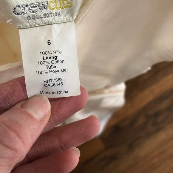 JCrew CrewCuts Collection Line 100% Silk Dress size 6 Girls - Picture 4 of 4